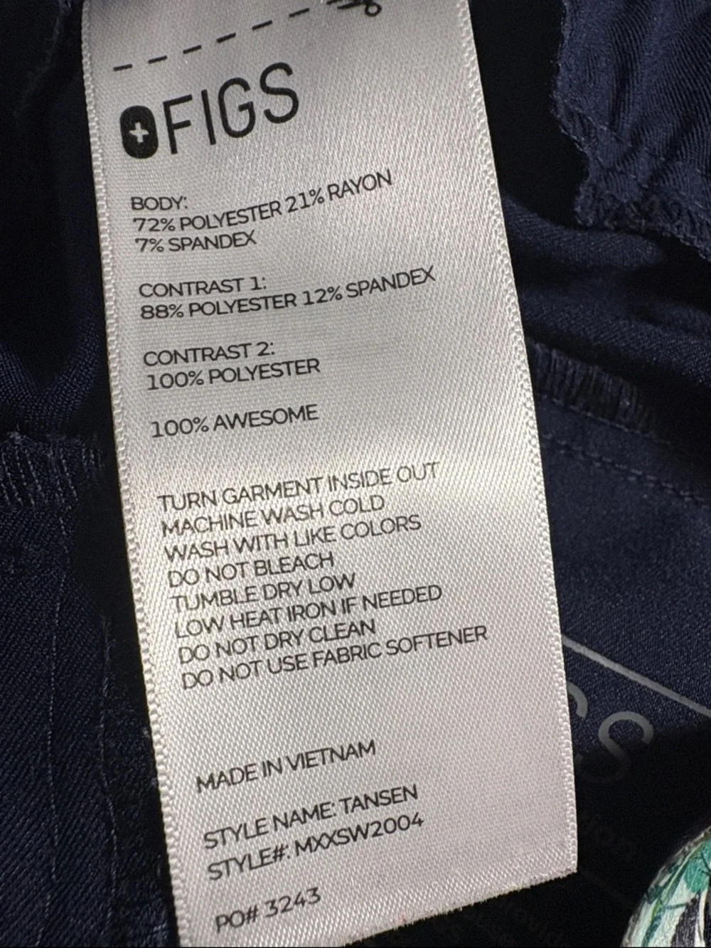 FIGS Men's Tansen Navy Jogger Scrub Pants size medium